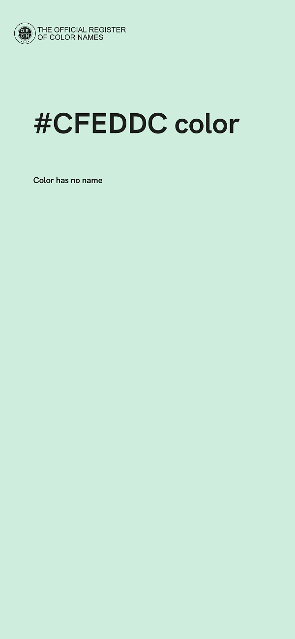 #CFEDDC color image