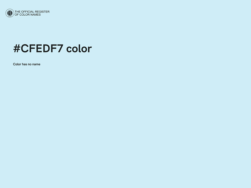 #CFEDF7 color image