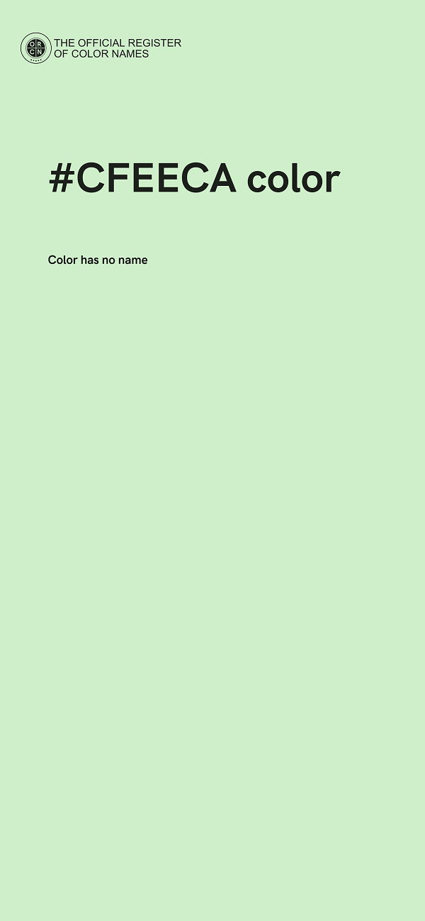 #CFEECA color image
