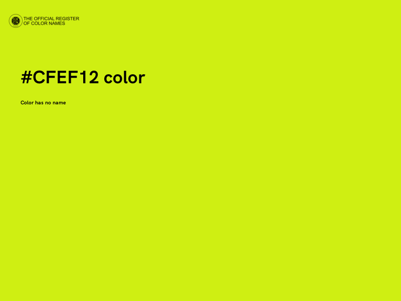 #CFEF12 color image