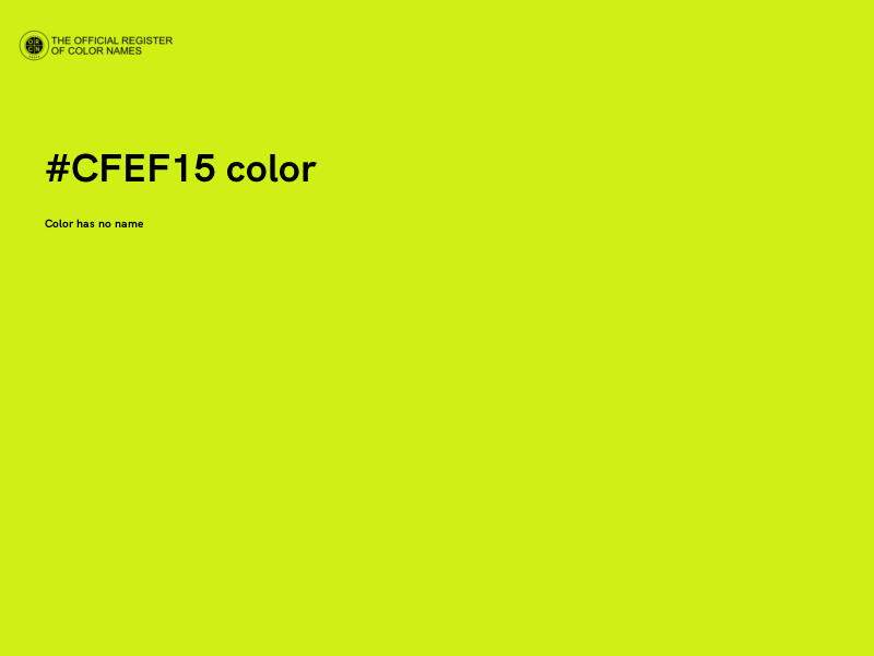 #CFEF15 color image