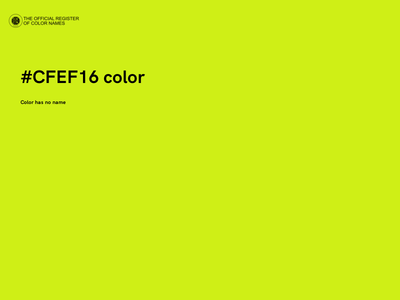 #CFEF16 color image