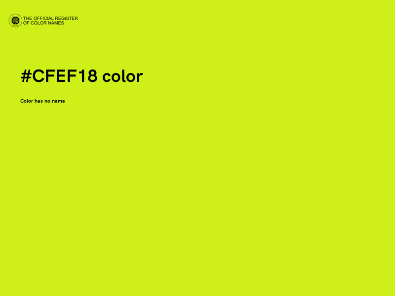 #CFEF18 color image