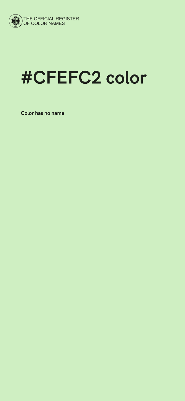 #CFEFC2 color image