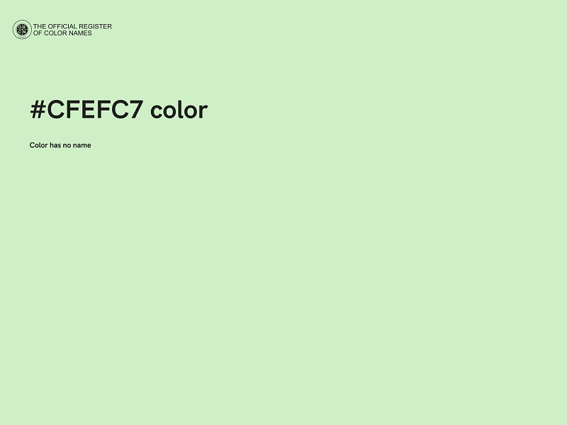 #CFEFC7 color image