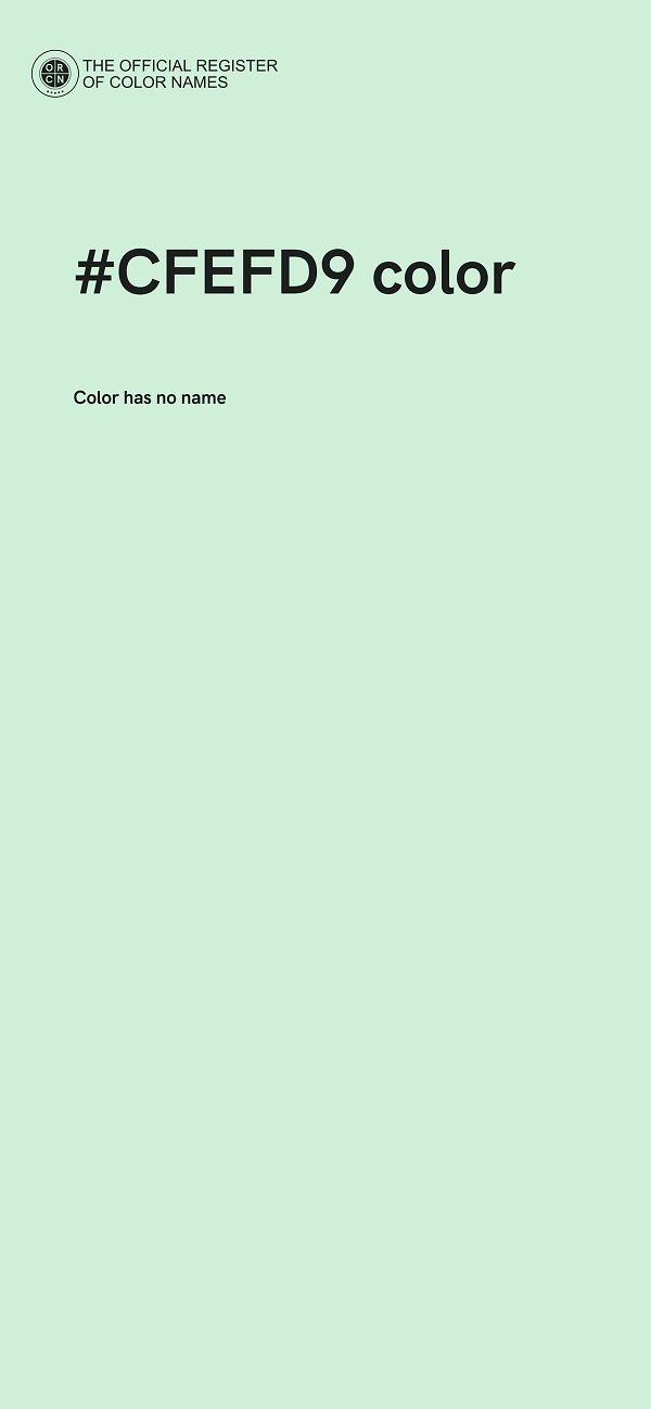 #CFEFD9 color image