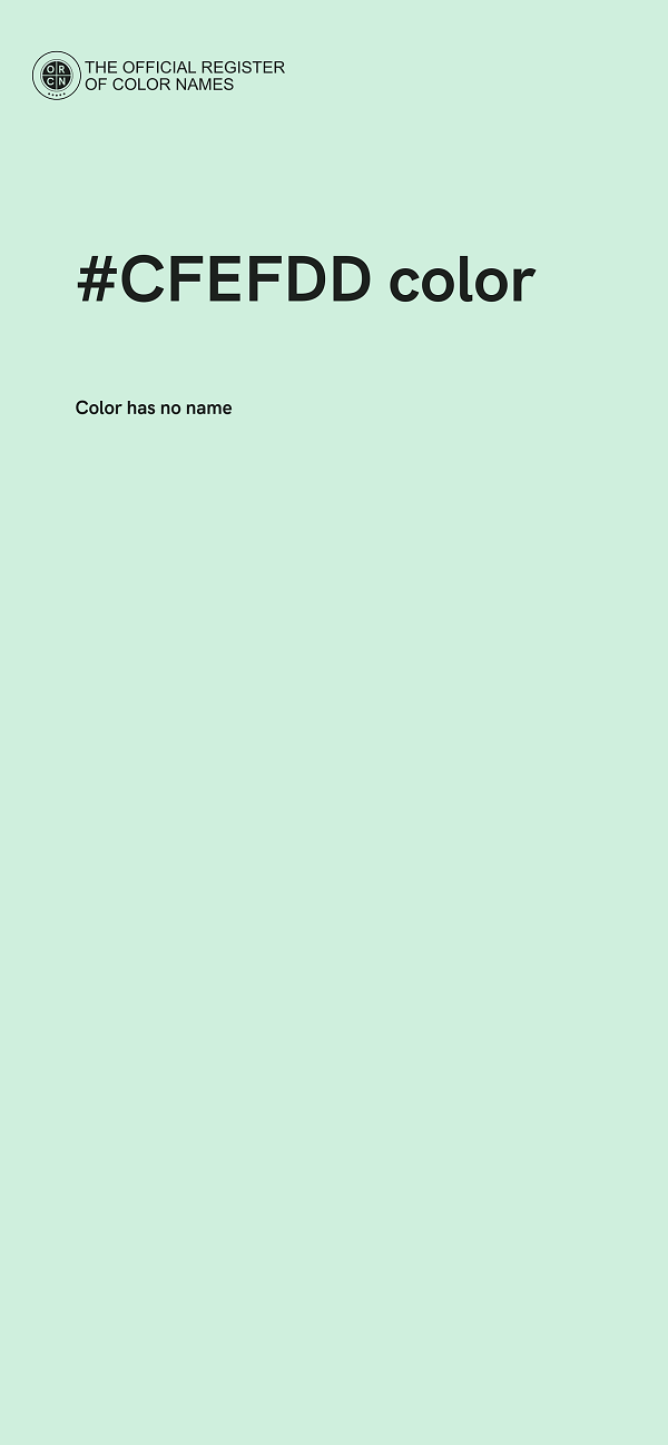 #CFEFDD color image