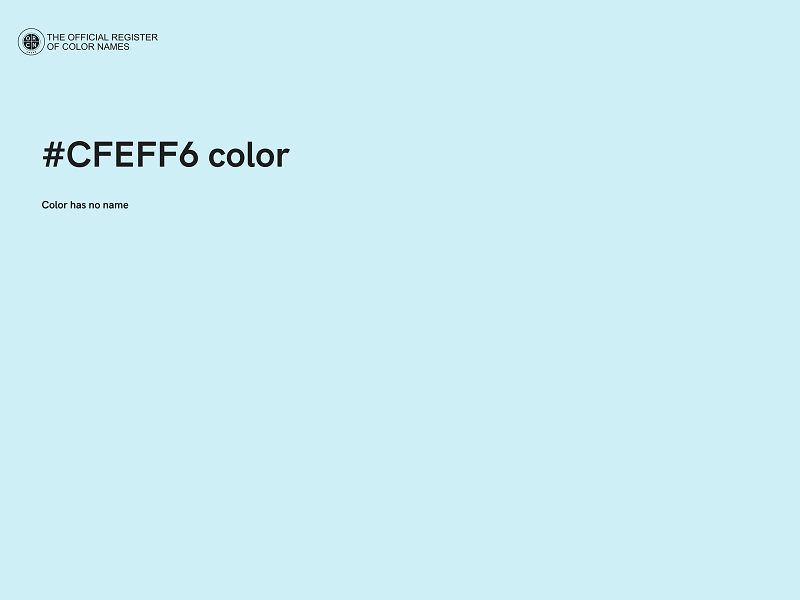#CFEFF6 color image