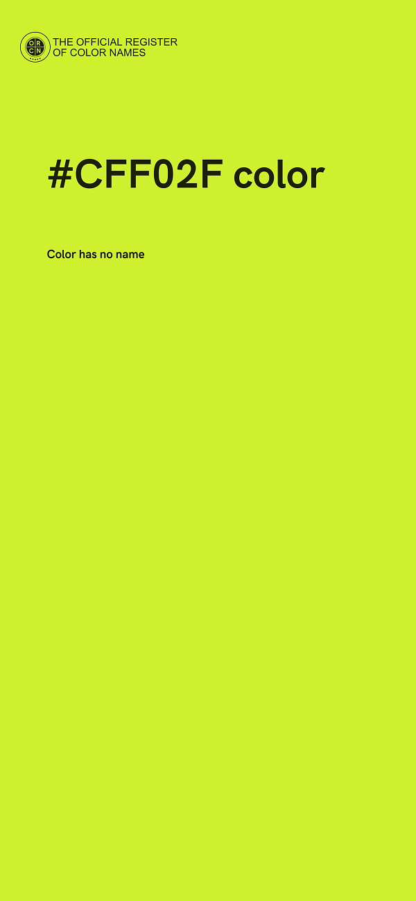 #CFF02F color image