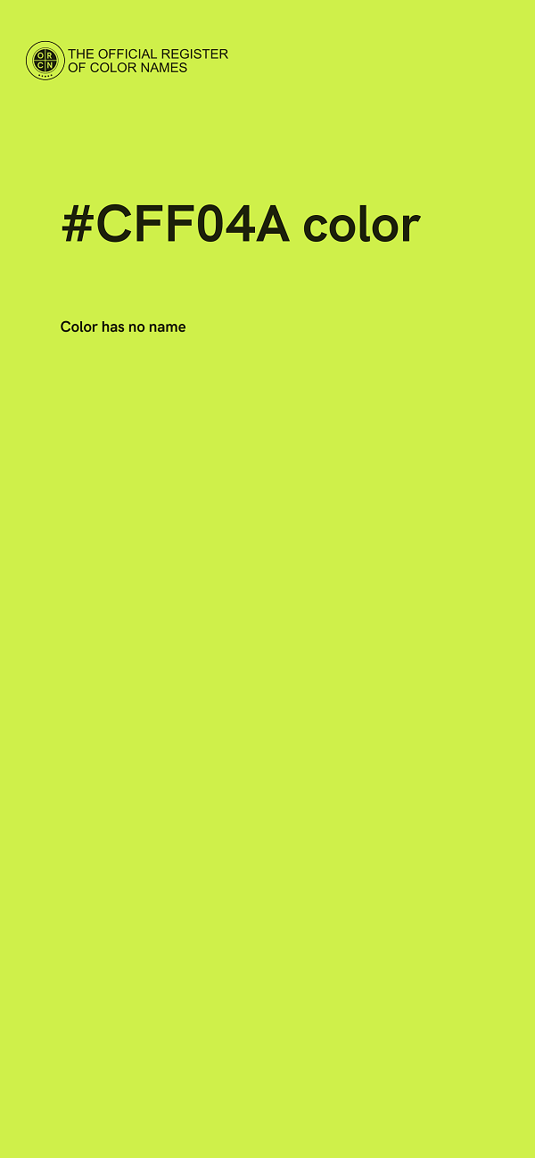 #CFF04A color image