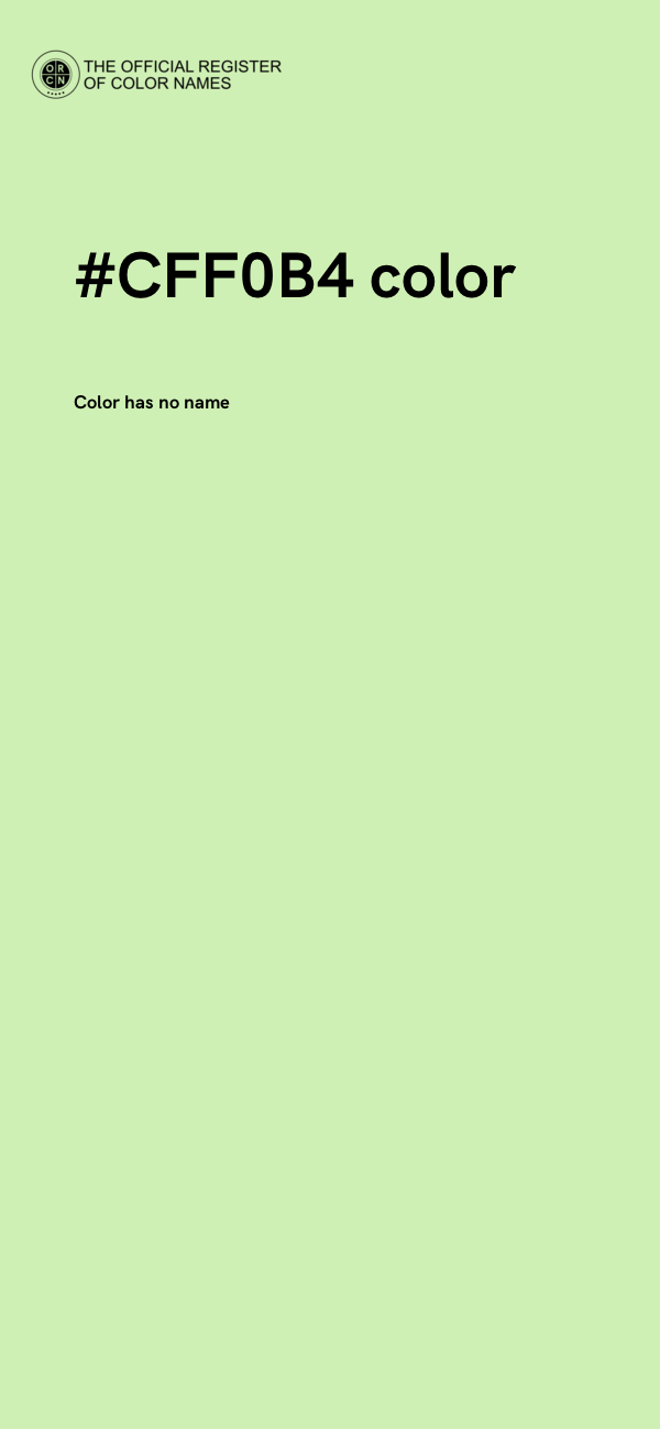#CFF0B4 color image