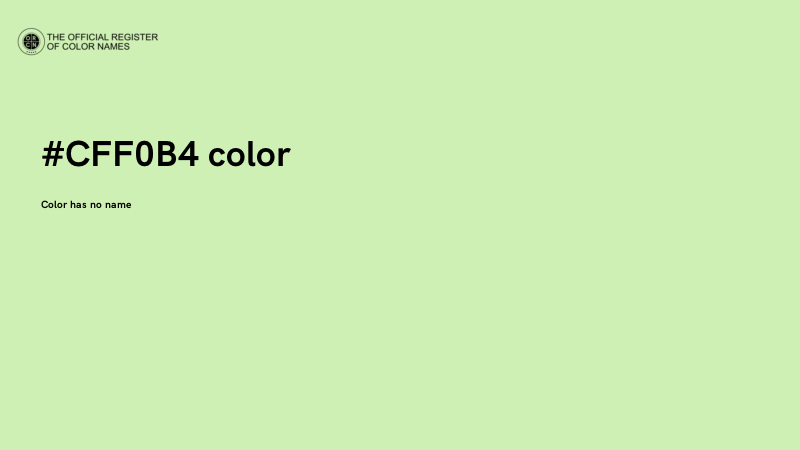 #CFF0B4 color image