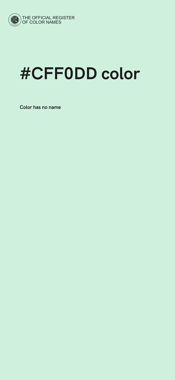 #CFF0DD color image