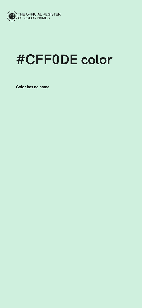 #CFF0DE color image