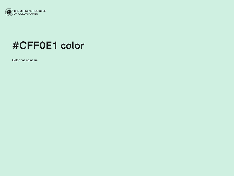 #CFF0E1 color image