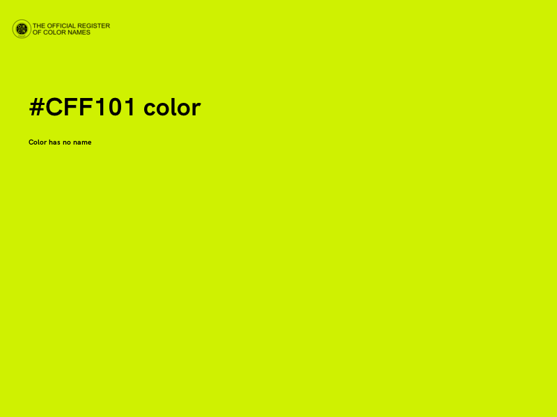 #CFF101 color image