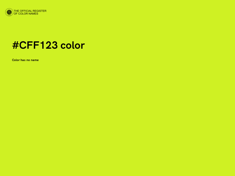 #CFF123 color image