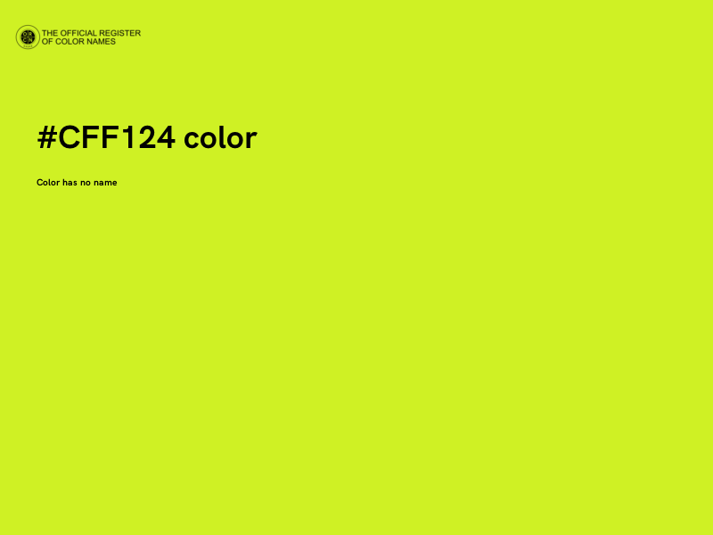 #CFF124 color image
