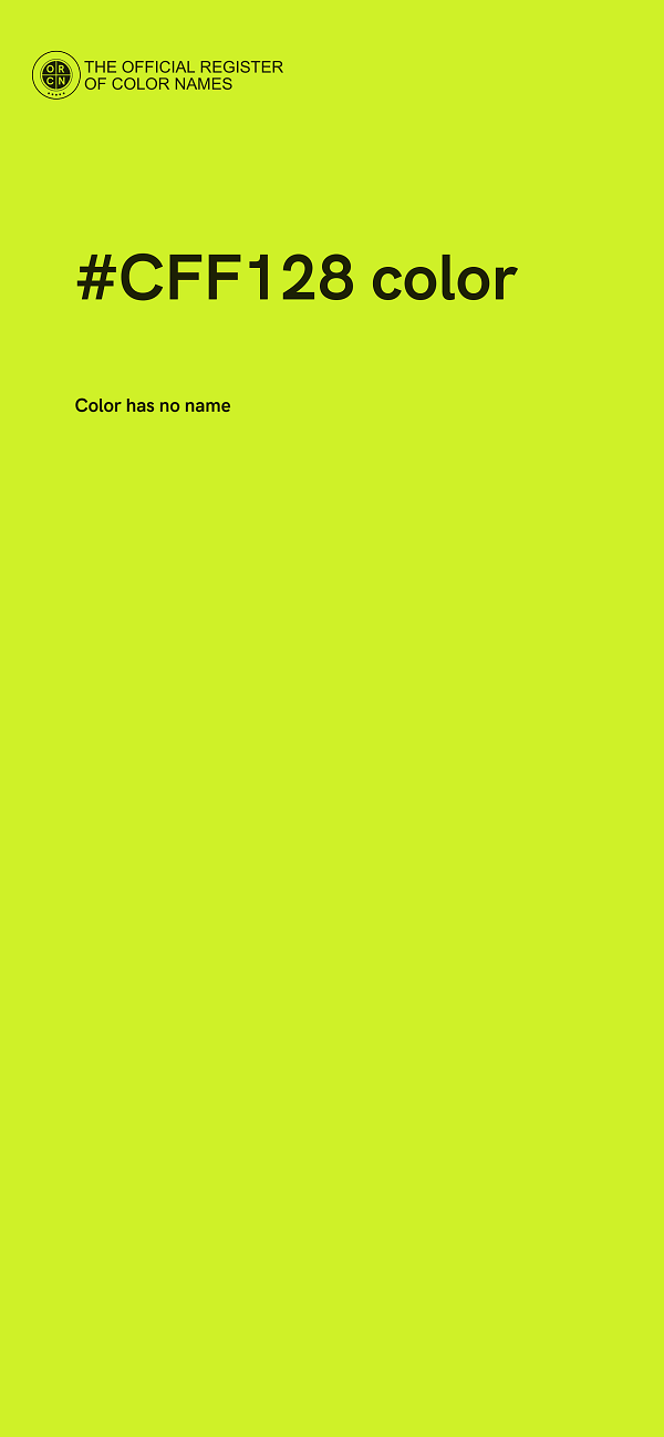 #CFF128 color image