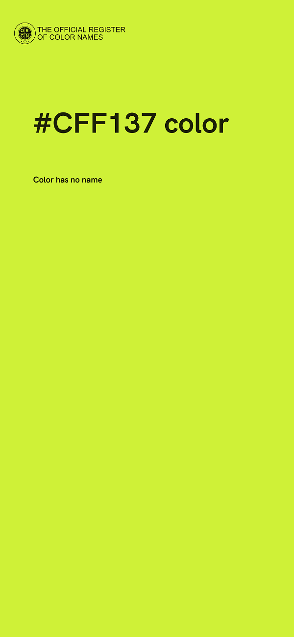 #CFF137 color image