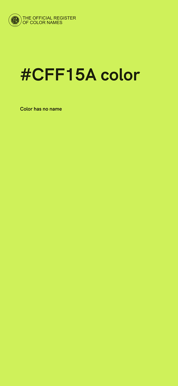 #CFF15A color image