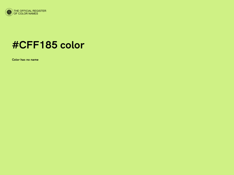 #CFF185 color image