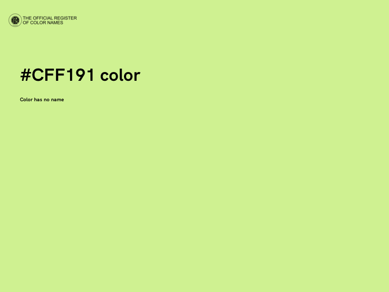 #CFF191 color image