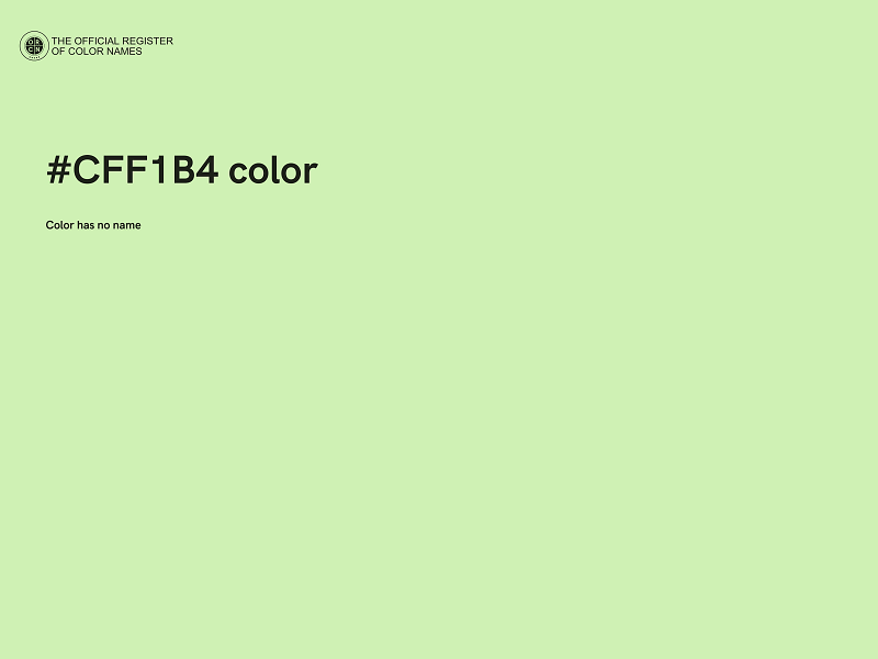 #CFF1B4 color image