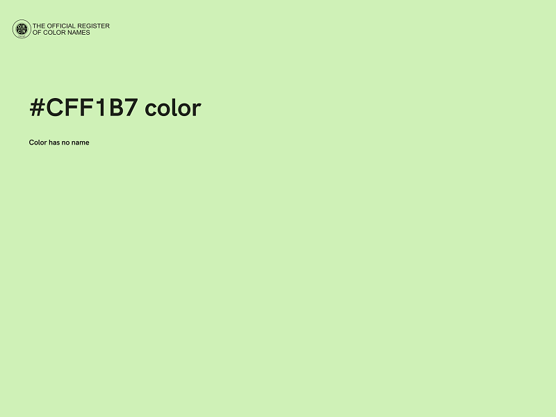 #CFF1B7 color image