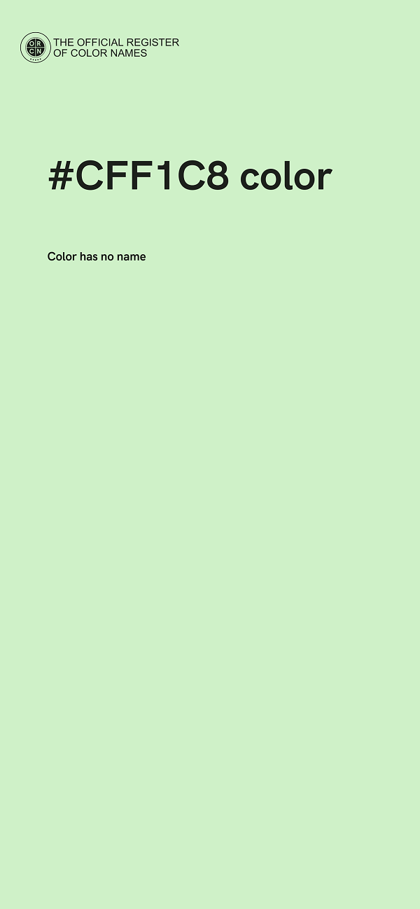 #CFF1C8 color image