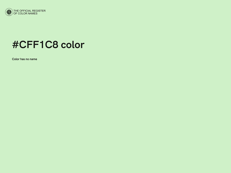 #CFF1C8 color image