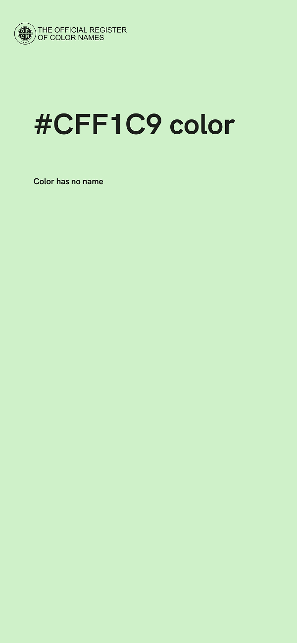 #CFF1C9 color image