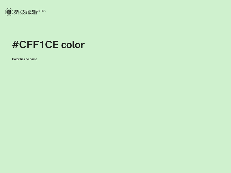 #CFF1CE color image