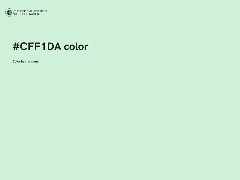 #CFF1DA color image