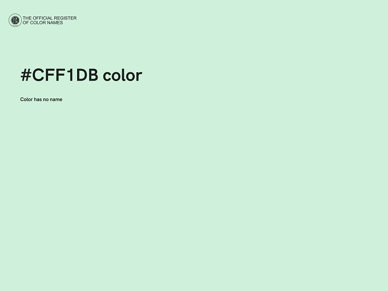 #CFF1DB color image