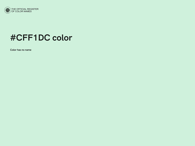 #CFF1DC color image