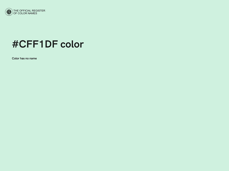 #CFF1DF color image