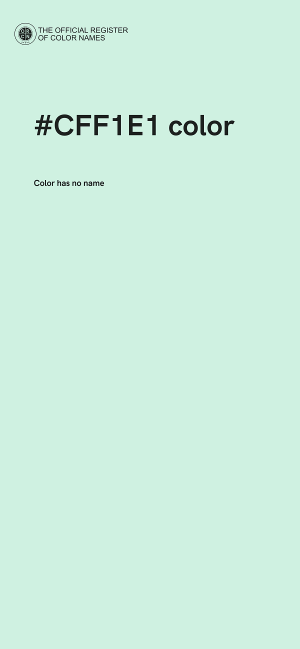#CFF1E1 color image
