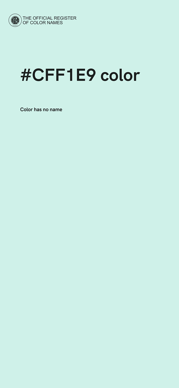 #CFF1E9 color image