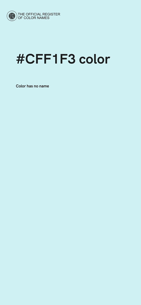 #CFF1F3 color image