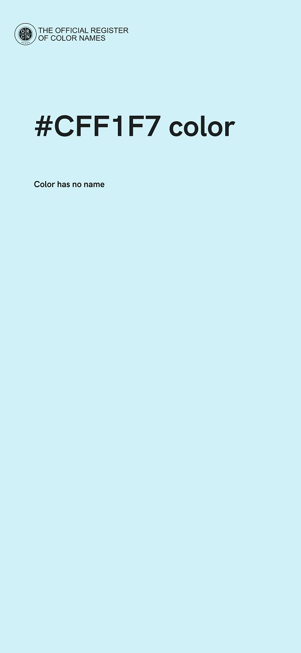 #CFF1F7 color image