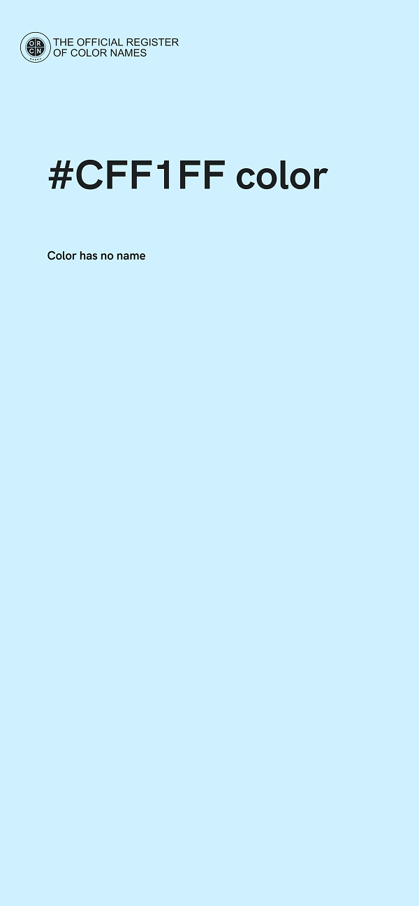 #CFF1FF color image