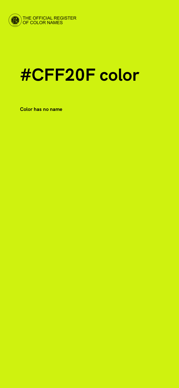 #CFF20F color image