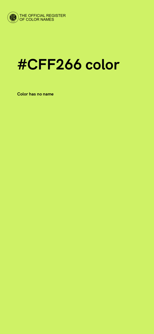 #CFF266 color image