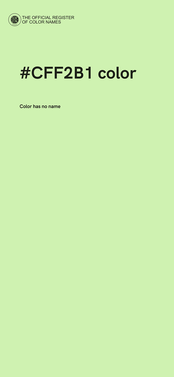 #CFF2B1 color image