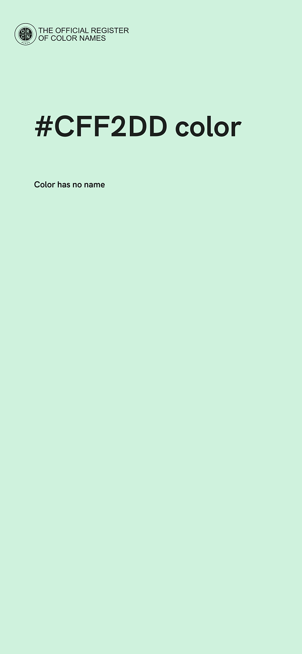 #CFF2DD color image