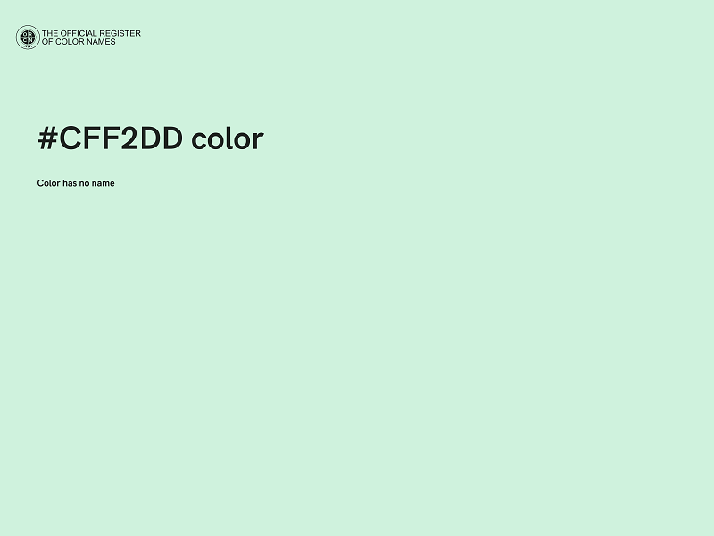 #CFF2DD color image