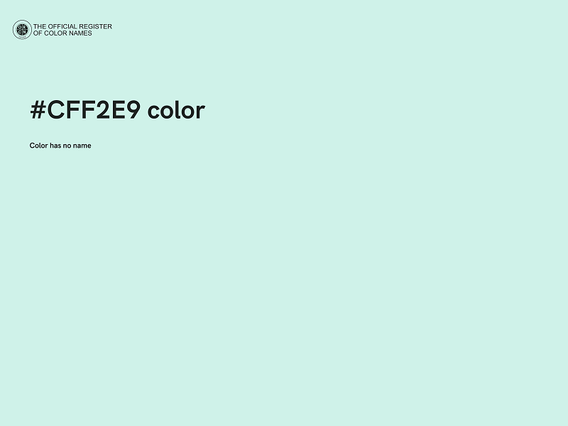 #CFF2E9 color image