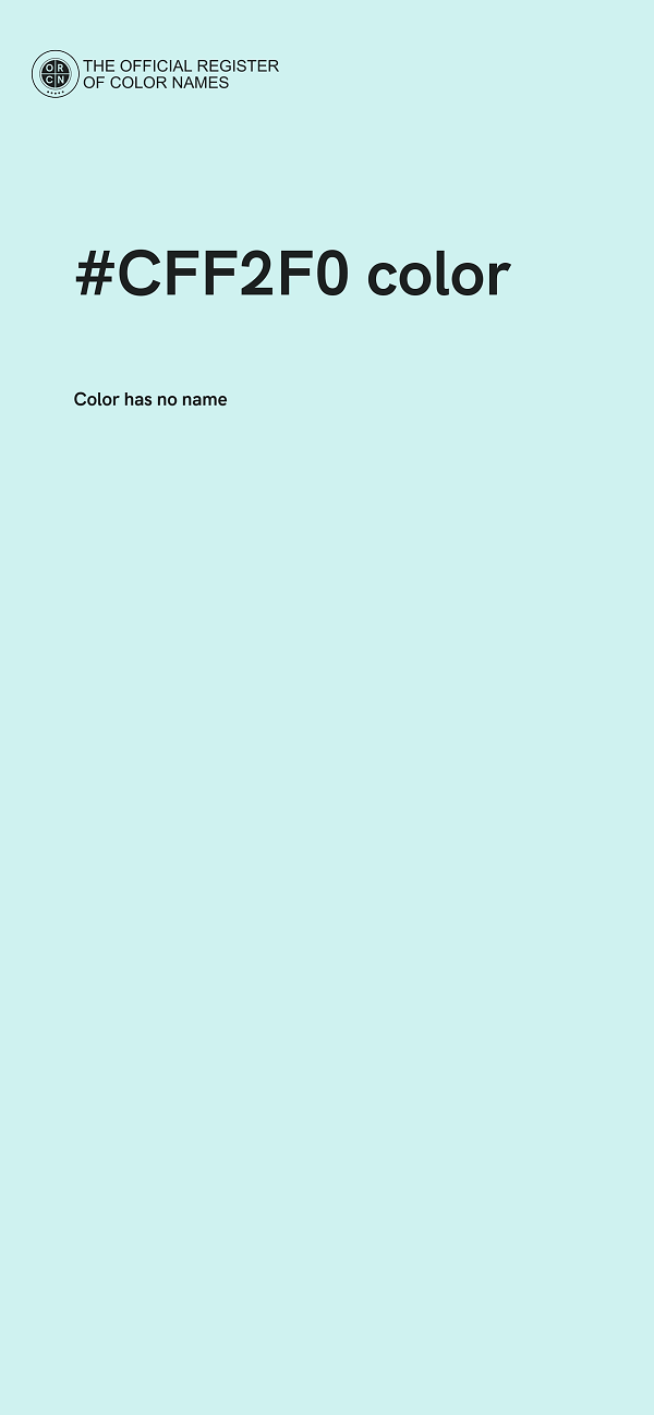 #CFF2F0 color image