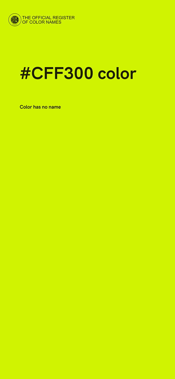 #CFF300 color image